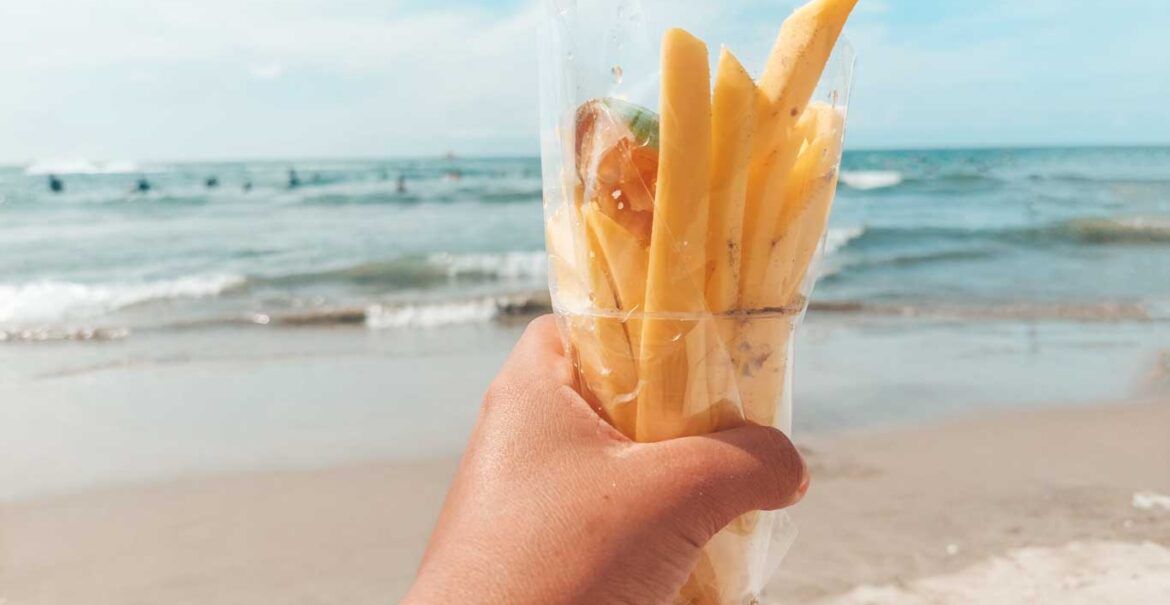 Playa de Bocagrande, una de las mejores playas en Cartagena, Colômbia