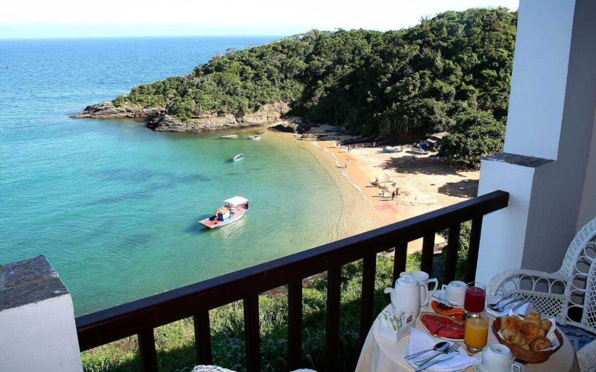 Desayuno con vista a la playa en Colonna Park Hotel, Búzios