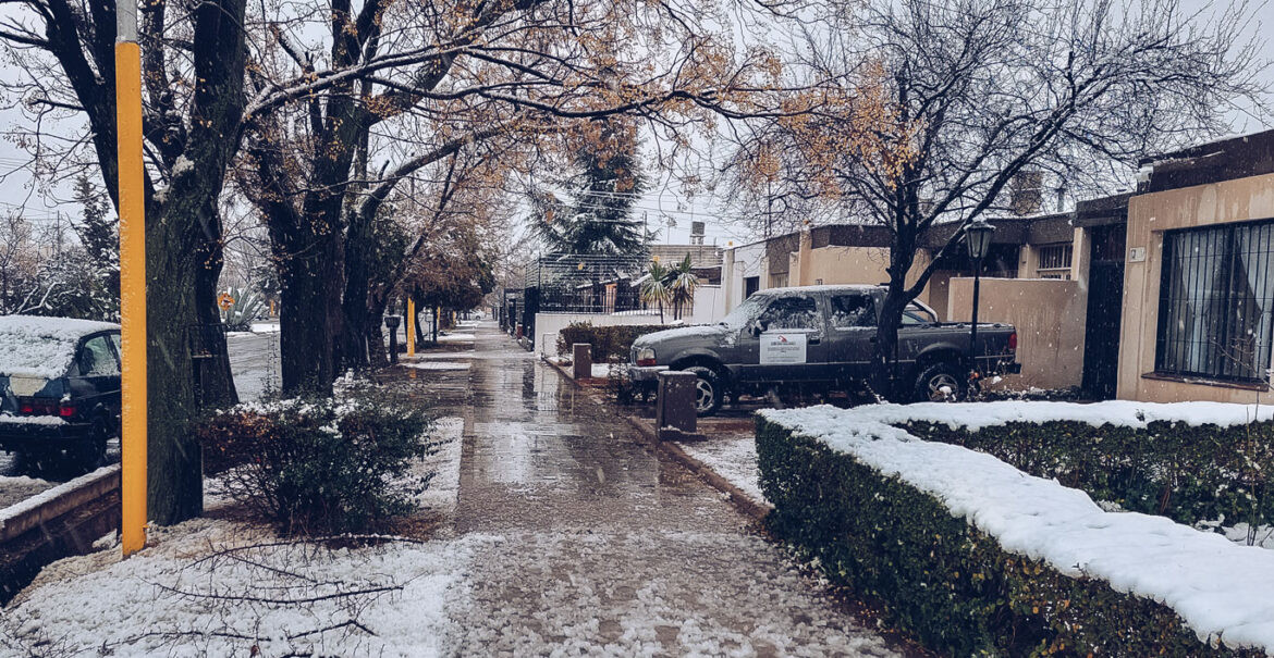 Nieve en Luján de Cuyo en Mendoza