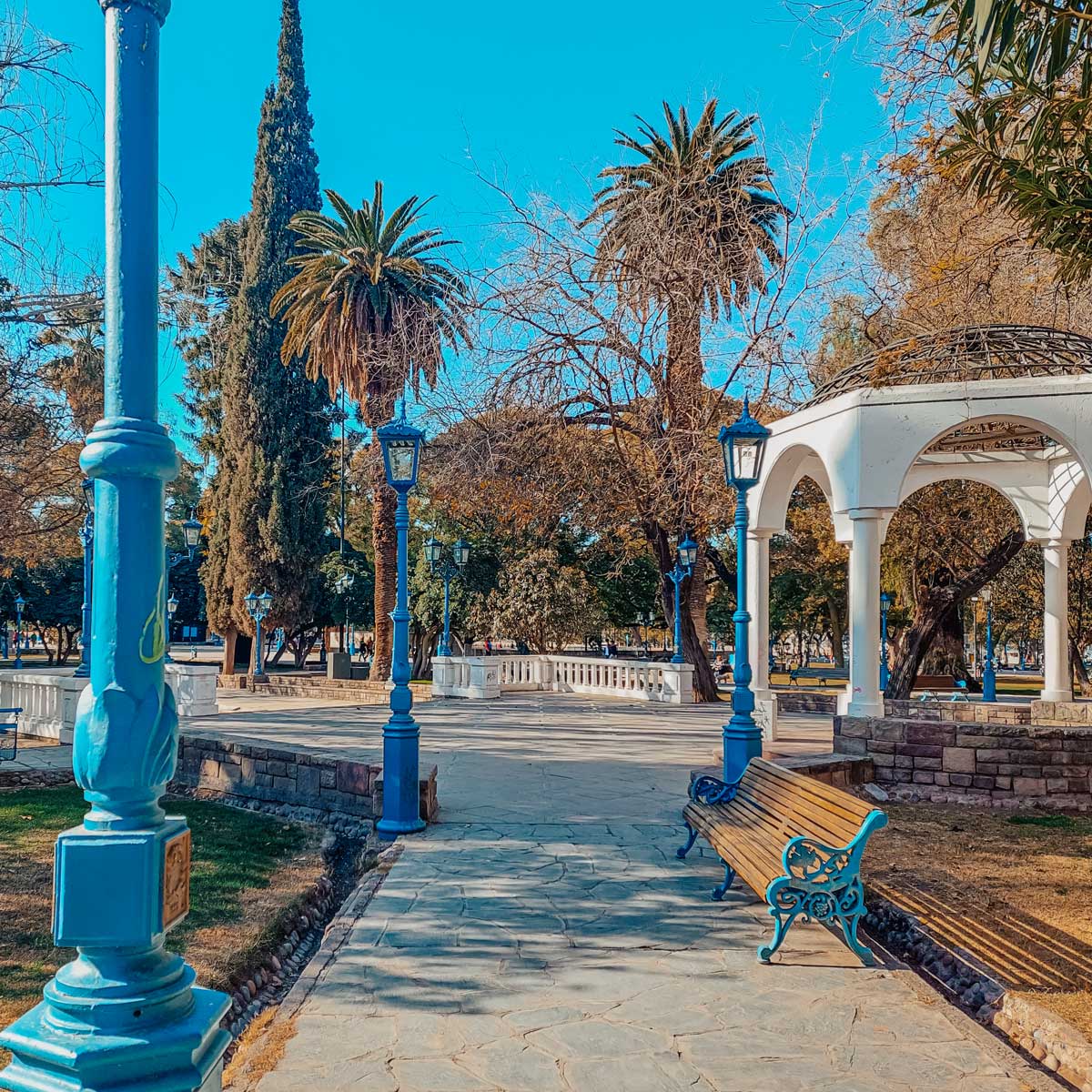 Plaza Independencia en Mendoza en Argentina